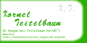 kornel teitelbaum business card